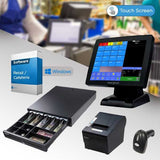 EasyPos Machine EPPS202 Bundle (POS Machine + Cashdrawer + Printer + Scanner + Windows 10 + POS Software for Retail / Grocery / Cafeteria)
