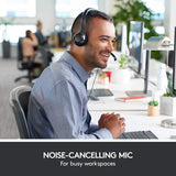 LOGITECH H340 WIRED HEADSET, STEREO HEADPHONES WITH NOISE-CANCELLING MICROPHONE, USB, PC/MAC/LAPTOP - BLACK