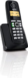 GIGASET A220 CORDLESS PHONE WITH 18 HRS TALK TIME, 200 HRS STANDBY, 50M INDOOR & 300M OUTDOOR RANGE, SPEAKERPHONE, 80 CONTACT STORAGE, MADE IN GERMANY FOR HOME & OFFICE, DECT, HANDS FREE, BLACK