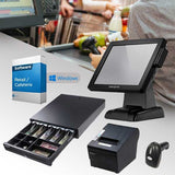 EasyPos EPPS302 Bundle with POS Machine + Cashdrawer + Printer + Scanner + POS Software for Retail  Grocery  Cafeteria + Windows 10