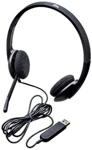 LOGITECH H340 WIRED HEADSET, STEREO HEADPHONES WITH NOISE-CANCELLING MICROPHONE, USB, PC/MAC/LAPTOP - BLACK